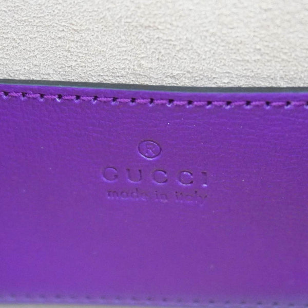 GUCCI Horsebit 1955 mini Leather Shoulder Bag Purple 724713
