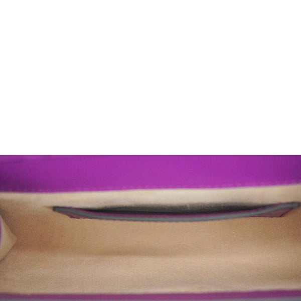 GUCCI Horsebit 1955 mini Leather Shoulder Bag Purple 724713