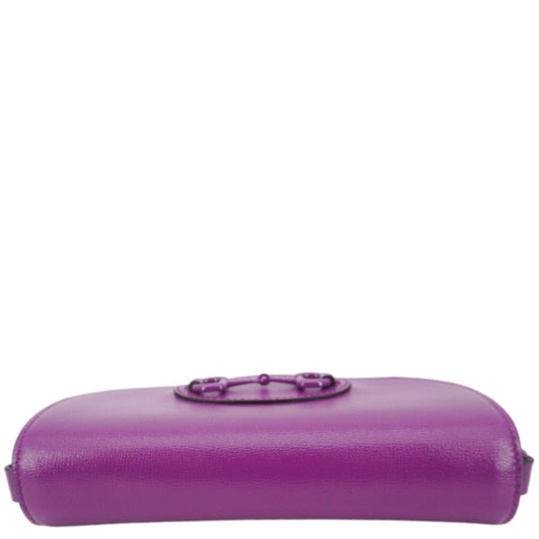 GUCCI Horsebit 1955 mini Leather Shoulder Bag Purple 724713