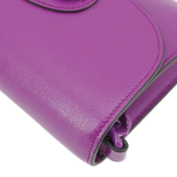 GUCCI Horsebit 1955 mini Leather Shoulder Bag Purple 724713