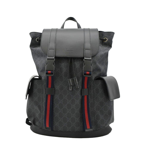 GUCCI GG Supreme Canvas Backpack Black 495563