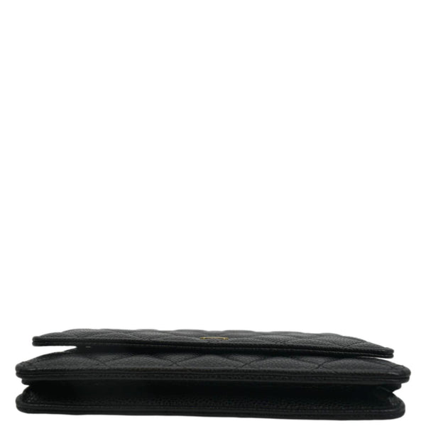 CHANEL Woc Caviar Leather Wallet On Chain Clutch Bag Black