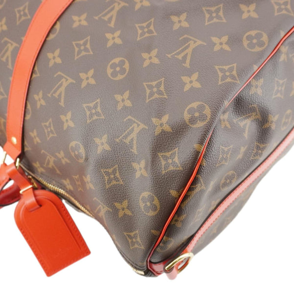 LOUIS VUITTON Keepall Bandoulière 50 Monogram Canvas Travel Bag Coquelicot