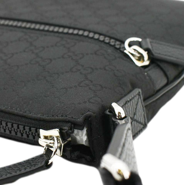 GUCCI GG Monogram Nylon Messenger Bag Black 449184