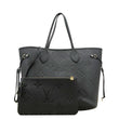 LOUIS VUITTON Neverfull MM Empreinte Leather Tote Shoulder Bag Black