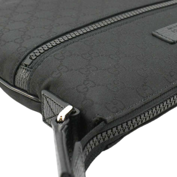 GUCCI GG Monogram Nylon Messenger Bag Black 449184