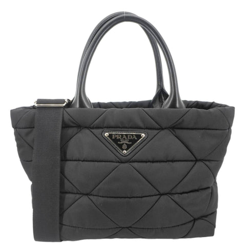 PRADA Padded Re-Nylon Tote Bag  Black