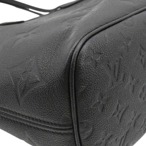 LOUIS VUITTON Neverfull MM Empreinte Leather Tote Shoulder Bag Black