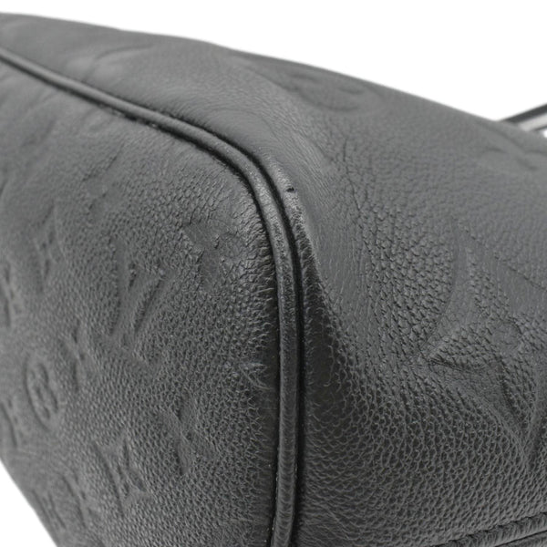 LOUIS VUITTON Neverfull MM Empreinte Leather Tote Shoulder Bag Black