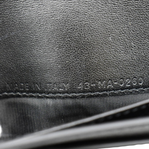 CHRISTIAN DIOR Long Saddle Leather Crossbody Chain Wallet Black