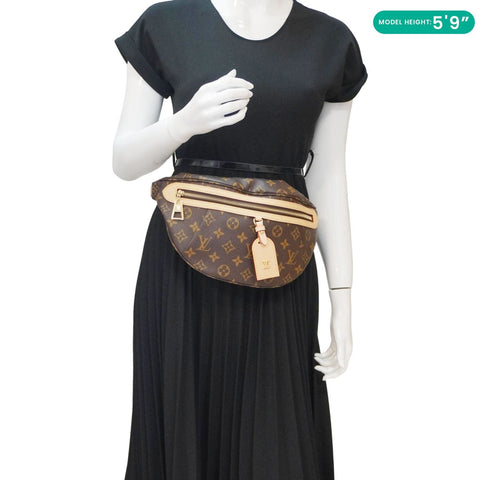 LOUIS VUITTON High Rise Monogram Canvas Bumbag Brown