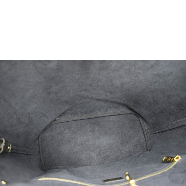 LOUIS VUITTON Neverfull MM Empreinte Leather Tote Shoulder Bag Black