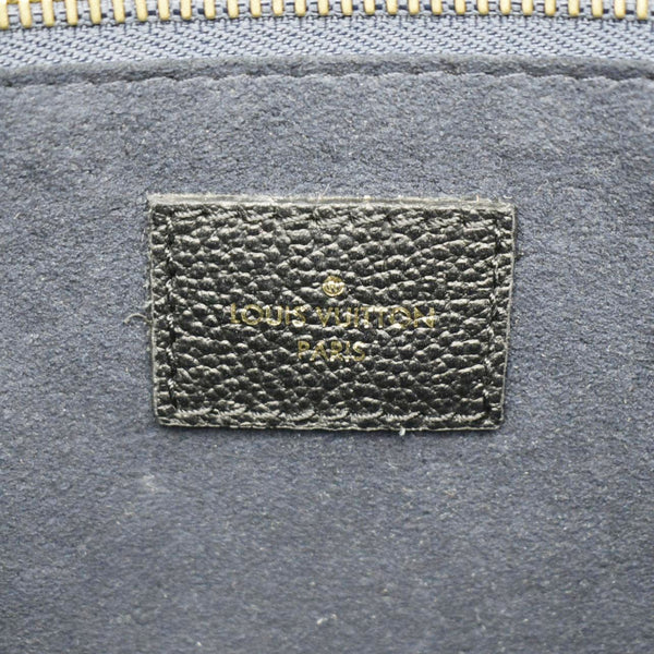 LOUIS VUITTON Neverfull MM Empreinte Leather Tote Shoulder Bag Black