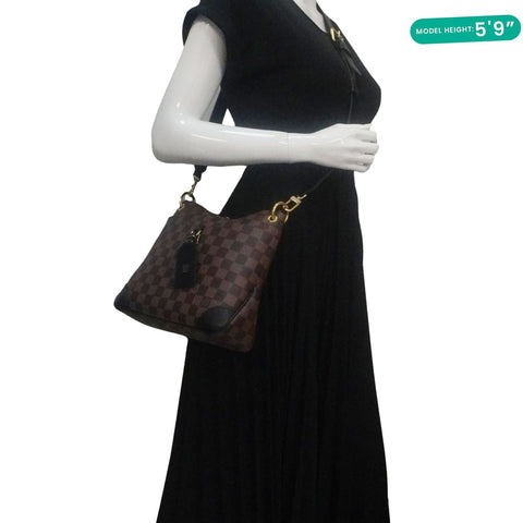 LOUIS VUITTON Odeon NM PM Damier Ebene Shoulder Bag Brown