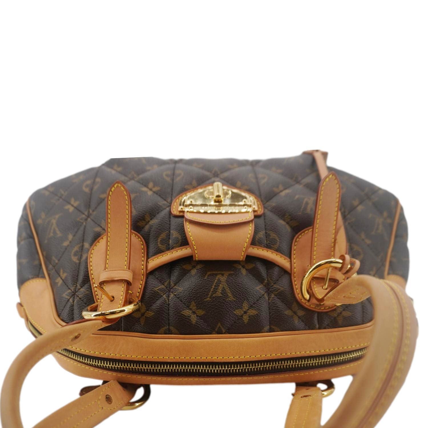louis vuitton bowler backpack LOUIS VUITTON Etoile Bowling Monogram Canvas Satchel Bag Brown