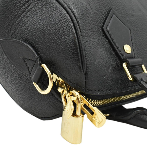 LOUIS VUITTON Speedy 20 Bandouliere Empreinte Leather Shoulder Bag Black