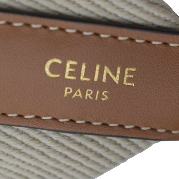 CELINE Nano Belt Grained Leather 2Way Shoulder Bag Taupe