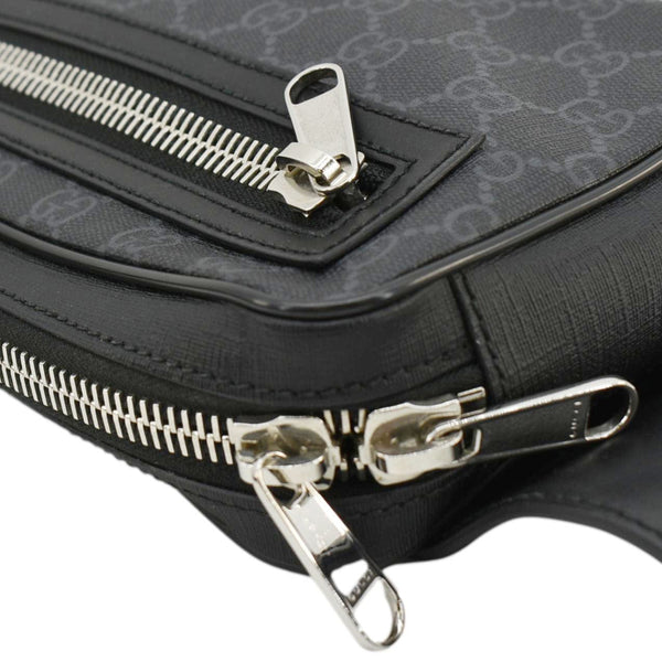 GUCCI GG Supreme Canvas Zip Belt Bag Black 474293