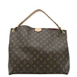 LOUIS VUITTON Monogram Canvas Hobo Shoulder Bag Brown front side