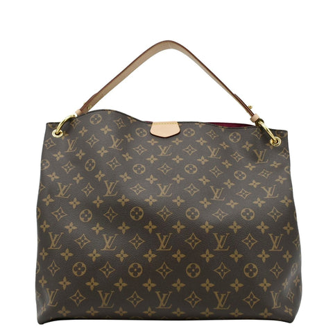 LOUIS VUITTON Graceful MM Monogram Canvas Hobo Shoulder Bag Brown