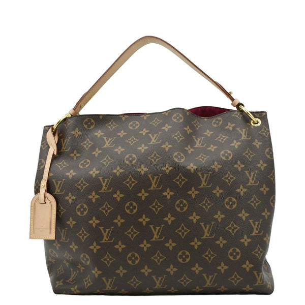 LOUIS VUITTON Monogram Canvas Hobo Shoulder Bag Brown back