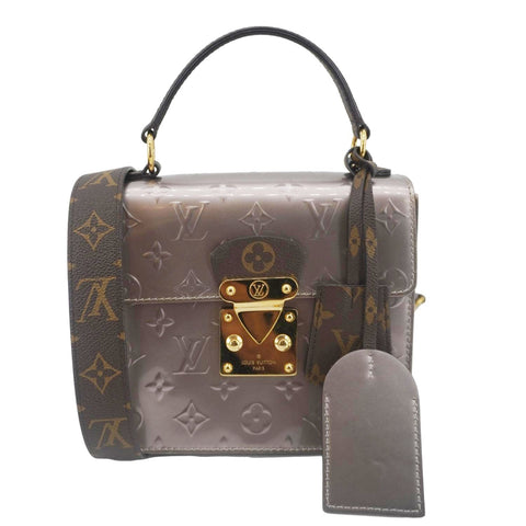 LOUIS VUITTON Spring Street NM Monogram Vernis Crossbody Bag Champagne Metallise