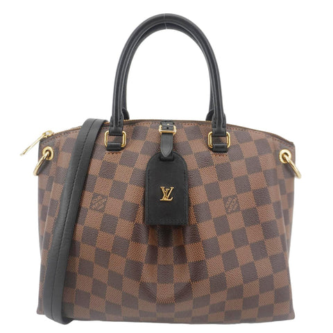 LOUIS VUITTON Odeon PM Damier Ebene Tote Shoulder Bag Brown