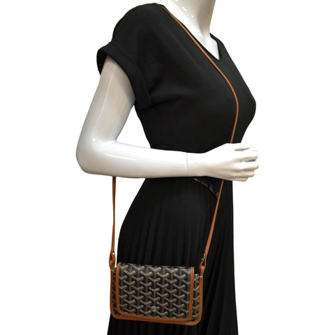 GOYARD Plumet Canvas Shoulder Bag Tan