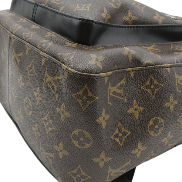 LOUIS VUITTON Monogram Canvas Backpack Bag Brown lower left corner look