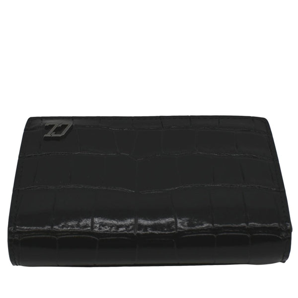 CHRISTIAN LOUBOUTIN Loubeka Leather Card Case Wallet Black