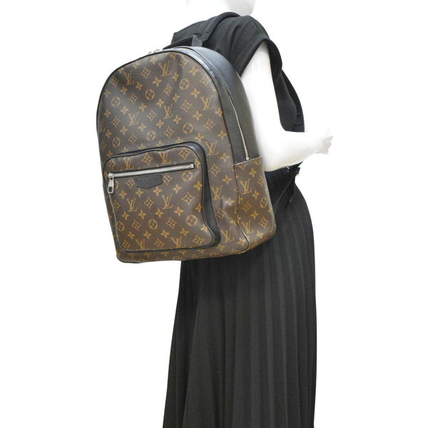 LOUIS VUITTON Monogram Canvas Backpack Bag Brown dummy look