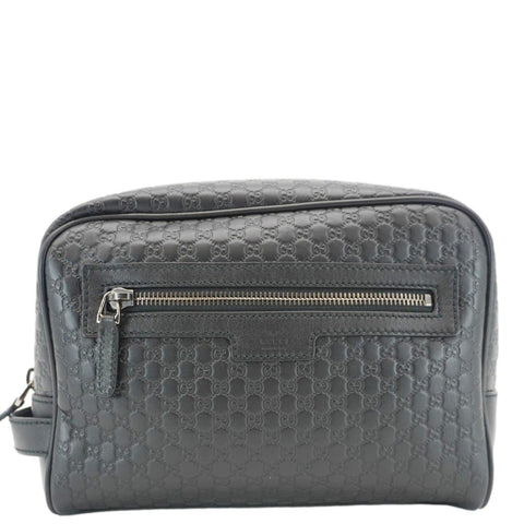GUCCI GG Microguccissima Leather Toiletry Case Black 419775