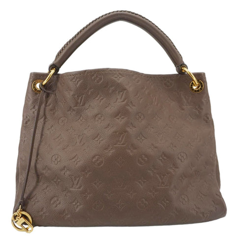 LOUIS VUITTON Artsy MM Monogram Empreinte Leather Hobo Bag Brown