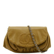 CHANEL Half Moon Caviar Leather Wallet on Chain Crossbody Bag Brown