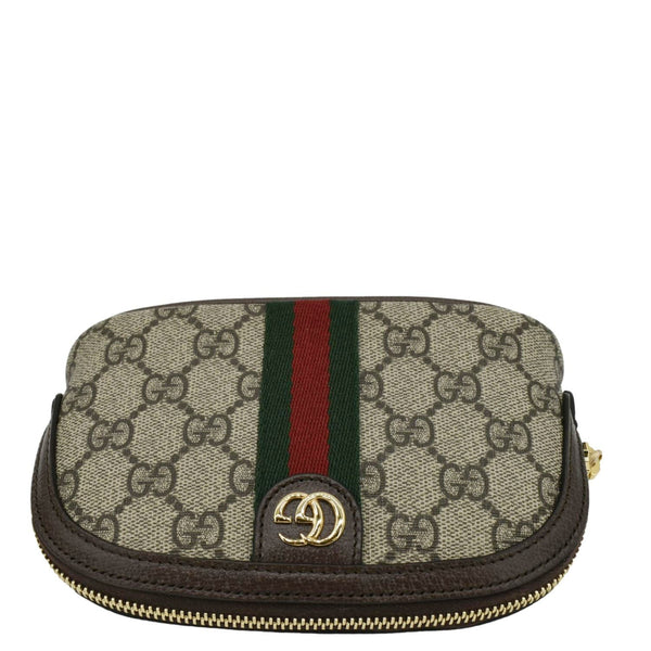 GUCCI Ophidia GG Medium Supreme Canvas Cosmetic Case Beige 625550