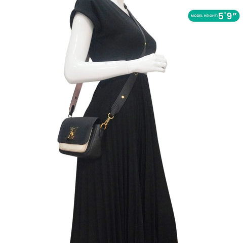 LOUIS VUITTON Lockme Tender Grained Calfskin Leather Shoulder Bag Black