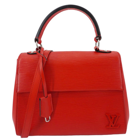 LOUIS VUITTON Cluny BB Epi Leather Top Handle Crossbody Bag Red