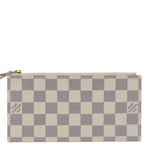 LOUIS VUITTON Felicie Zippered Damier Azur Insert Pouch Rose Ballerine