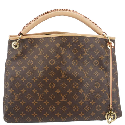LOUIS VUITTON Artsy MM NM Monogram Canvas Shoulder Bag Brown