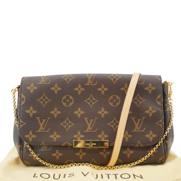 LOUIS VUITTON Favorite MM Monogram Canvas Shoulder Bag Brown