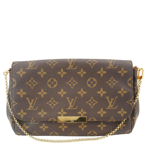 LOUIS VUITTON Favorite MM Monogram Canvas Shoulder Bag Brown