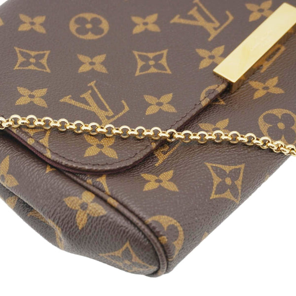 LOUIS VUITTON Favorite MM Monogram Canvas Shoulder Bag Brown