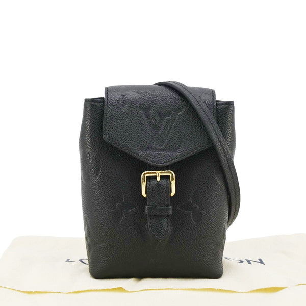 LOUIS VUITTON Tiny Monogram Empreinte Leather Backpack Black