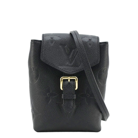 LOUIS VUITTON Tiny Monogram Empreinte Leather Backpack Black