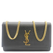 YVES SAINT LAURENT Kate Medium Grain De Poudre Leather Crossbody Bag Black