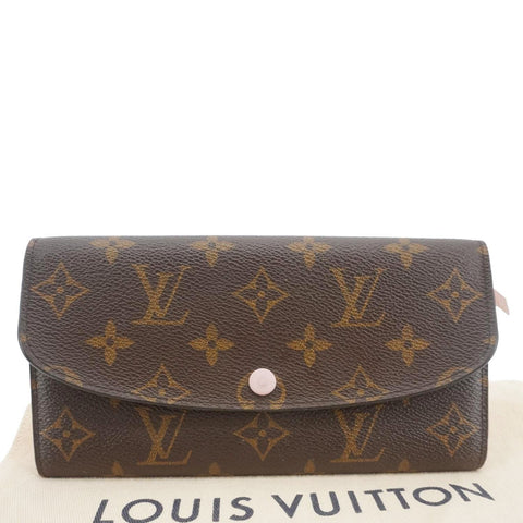 LOUIS VUITTON Emilie Monogram Canvas Wallet Rose Ballerine