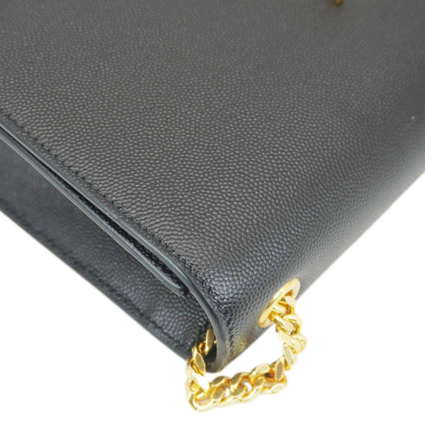 YVES SAINT LAURENT Kate Medium Grain De Poudre Leather Crossbody Bag Black