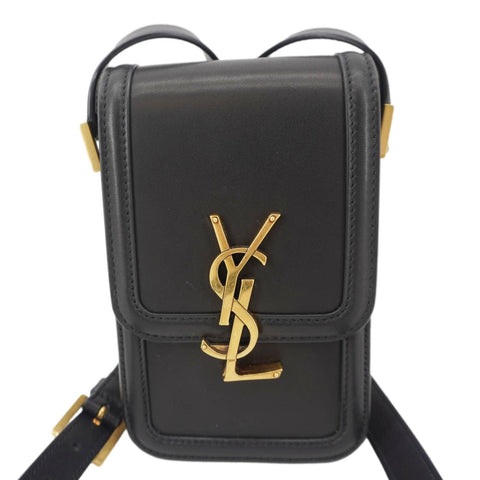 YVES SAINT LAURENT Solferino Mini Smooth Leather Crossbody Bag Black