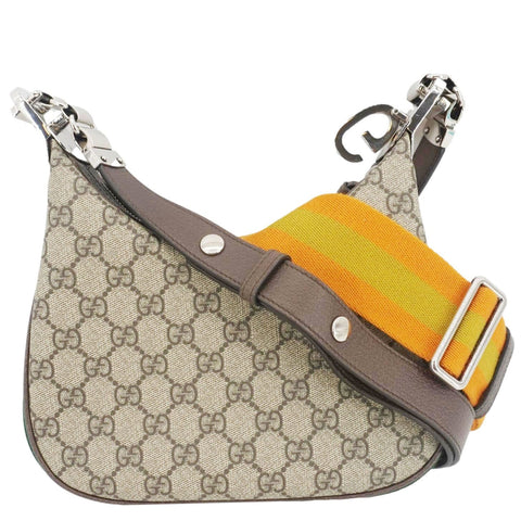 GUCCI Attache Small GG Supreme Canvas Shoulder Bag Beige 699409