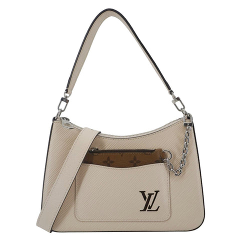 LOUIS VUITTON Marelle Epi Leather Shoulder Bag Cream